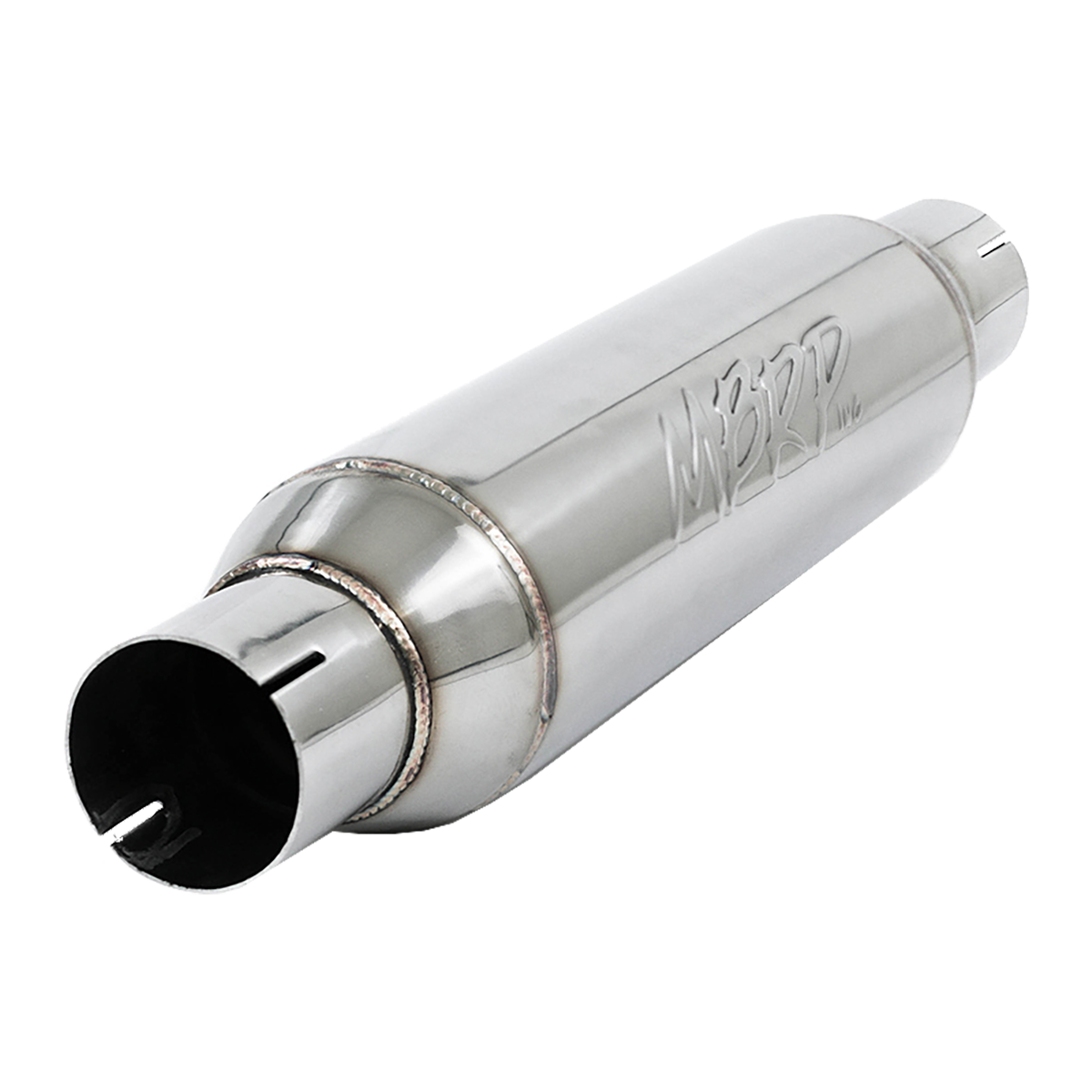 MBRP Resonator Armor Pro Universal Fit T304 Stainless Steel 2.5-Inch Exhaust Resonator 2.5 Inch Inlet/Outlet 16 Inch Body 20 Inch Overall T304 Stainless Steel