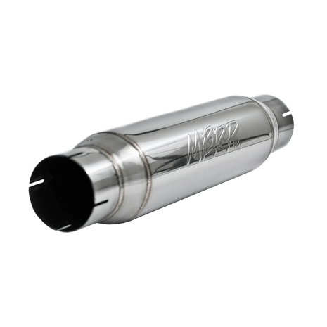 MBRP Resonator Armor Pro Universal Fit T304 Stainless Steel 3-Inch Exhaust Resonator 3 Inch Inlet/Outlet16 Inch Body 20 Inch Overall T304 Stainless Steel