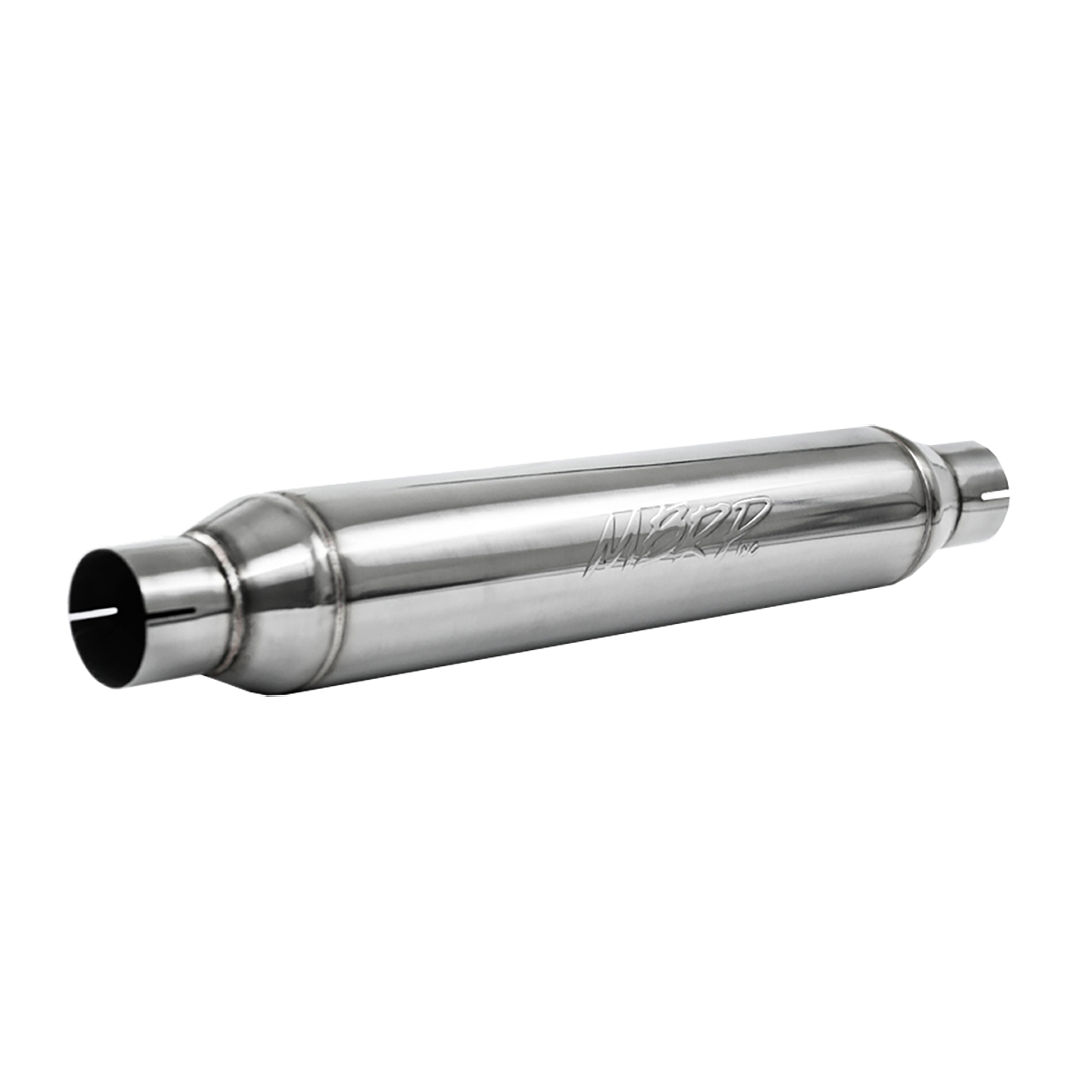 MBRP Resonator Armor Pro Universal Fit T304 Stainless Steel 2.5-Inch Exhaust Resonator 2.5 Inch Inlet/Outlet 22 Inch Body 26 Inch Overall T304 Stainless Steel