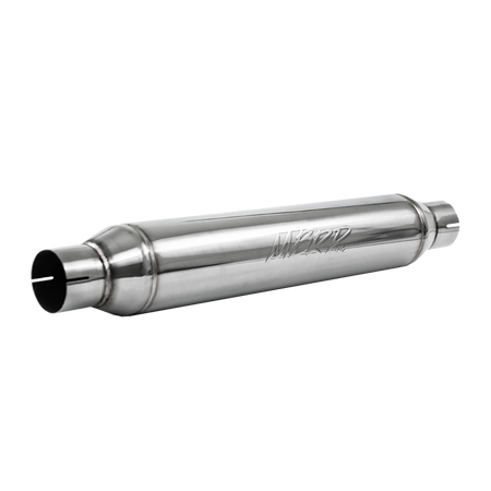 MBRP Resonator Armor Pro Universal Fit T304 Stainless Steel 2.5-Inch Exhaust Resonator 2.5 Inch Inlet/Outlet 22 Inch Body 26 Inch Overall T304 Stainless Steel