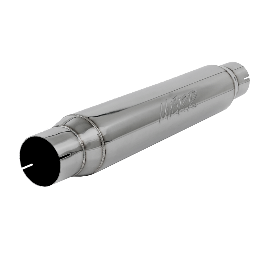 MBRP Resonator Armor Pro Universal Fit T304 Stainless Steel 3-Inch Exhaust Resonator 3 Inch Inlet/Outlet 22 Inch Body 26 Inch Overall T304 Stainless Steel