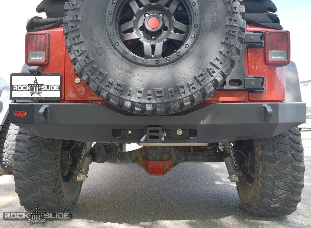 Rock Slide Engineering Rear Bumper Rigid Series 3/16-Inch Steel 2007-2018 Jeep Wrangler JK