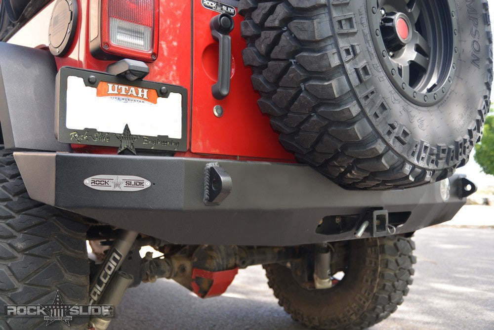 Rock Slide Engineering Rear Bumper Rigid Series 3/16-Inch Steel 2007-2018 Jeep Wrangler JK