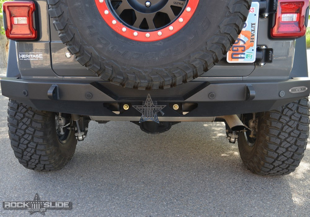 Rock Slide Engineering Rear Bumper Rigid Series 3/16-Inch Steel 2018-2026 Jeep Wrangler JL