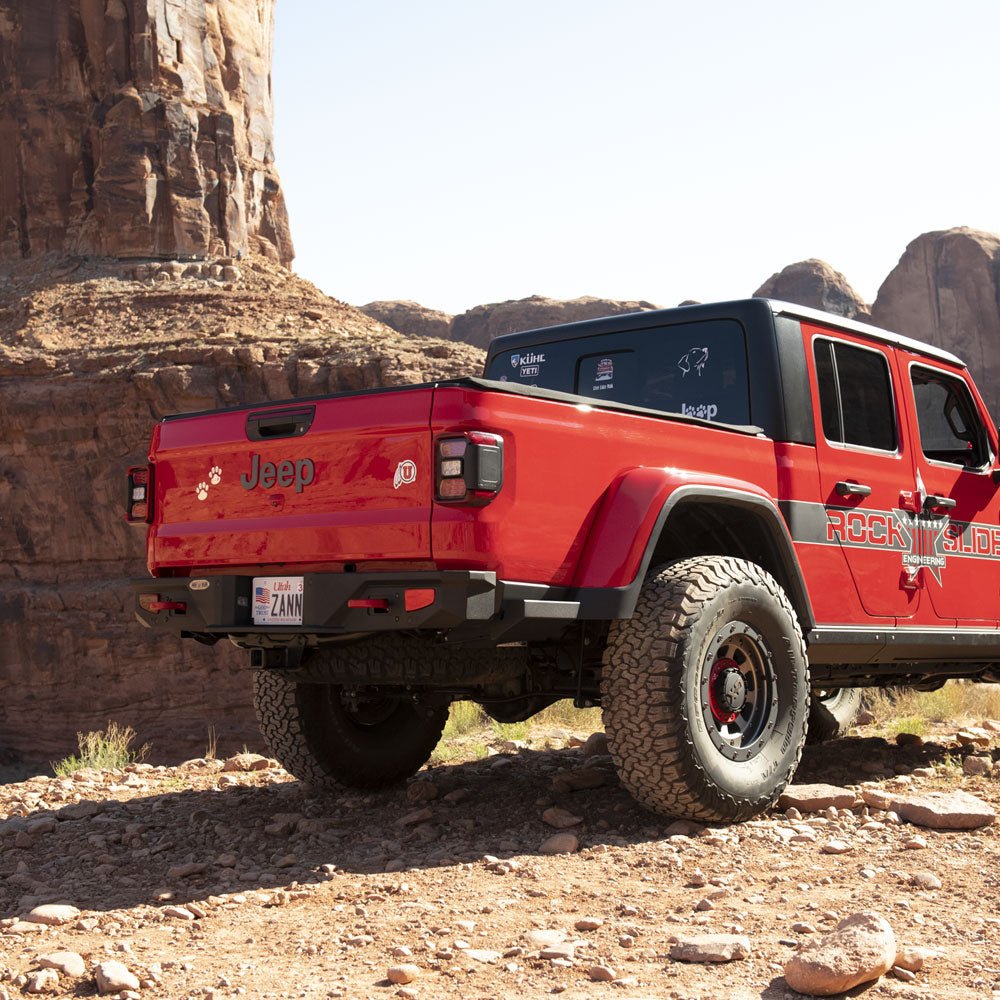 Rock Slide Engineering Rear Bumper Rigid Series 3/16-Inch Steel 2020-2026 Jeep Gladiator JT