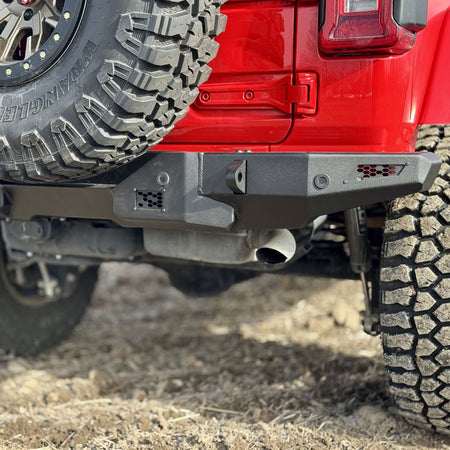 Rock Slide Engineering Rear Bumper 4-Door Aluminum 2018-2025 Jeep Gladiator JT / 2018-2025 Jeep Wrangler JL