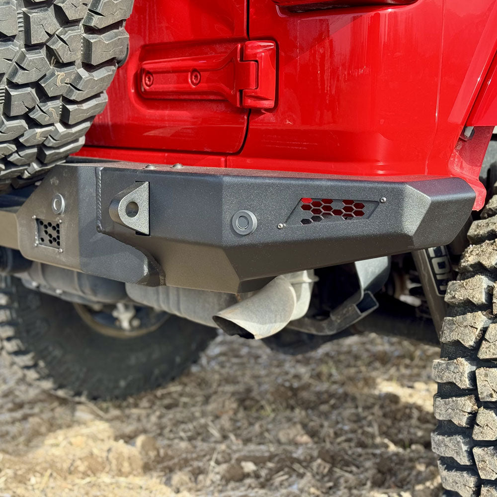 Rock Slide Engineering Rear Bumper 4-Door Aluminum 2018-2025 Jeep Gladiator JT / 2018-2025 Jeep Wrangler JL