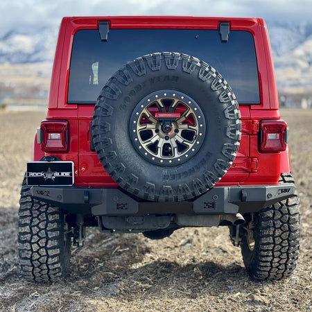 Rock Slide Engineering Rear Bumper 4-Door Aluminum 2018-2025 Jeep Gladiator JT / 2018-2025 Jeep Wrangler JL