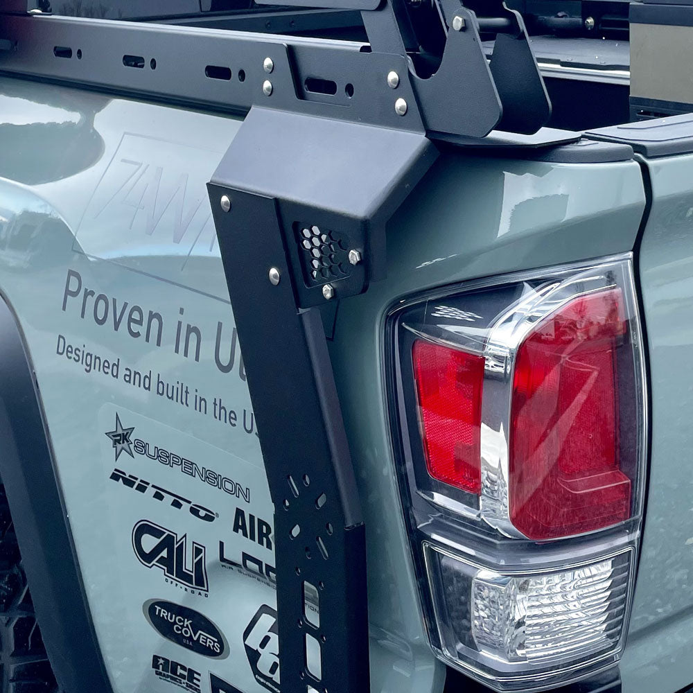 Rock Slide Engineering Overland Rack Rear Quarter Rails Steel 2016-2022 Toyota Tacoma