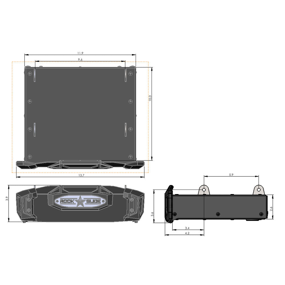 Rock Slide Engineering R-STEP 9-Inch Bed Step Driver Side Steel 2020-2023 Jeep Gladiator JT