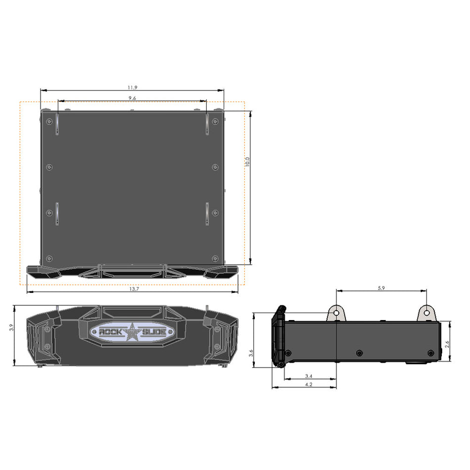 Rock Slide Engineering R-STEP 9-Inch Bed Step Driver Side Steel 2016-2023 Toyota Tacoma
