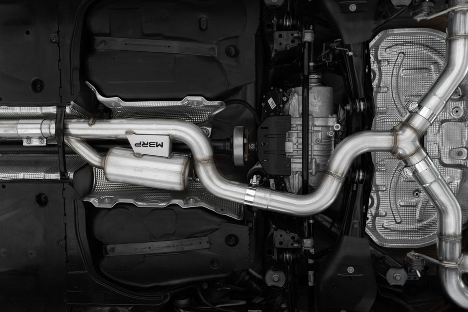 MBRP Cat-Back Exhaust Quad Armor Pro 2022-2025 Volkswagen Golf R T304 Stainless Steel Silver