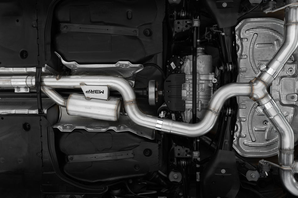 MBRP Cat-Back Exhaust Quad Armor Pro 2022-2025 Volkswagen Golf R T304 Stainless Steel Silver