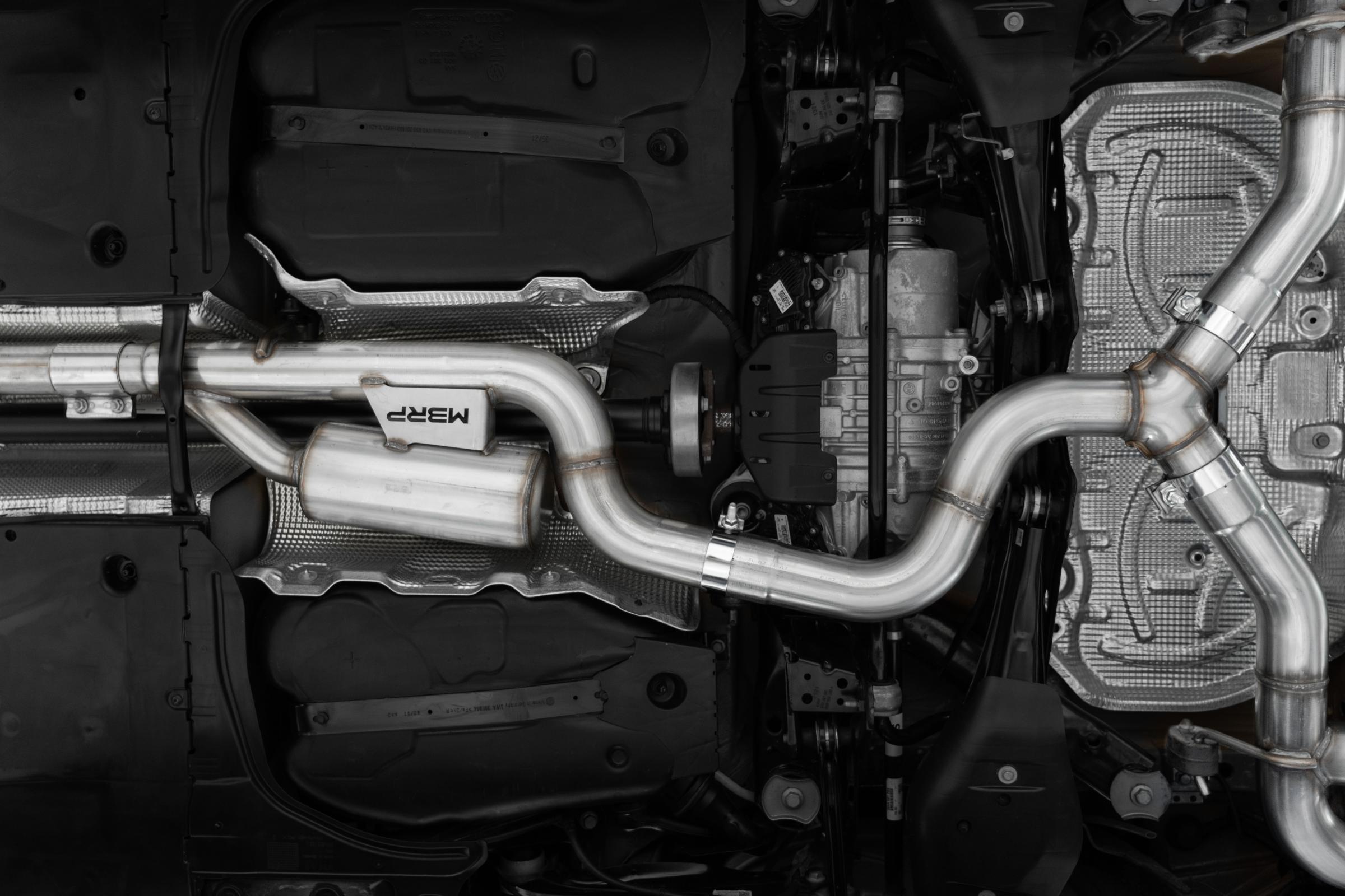 MBRP Cat-Back Exhaust Quad Armor Pro 2022-2025 Volkswagen Golf R T304 Stainless Steel 3-Inch