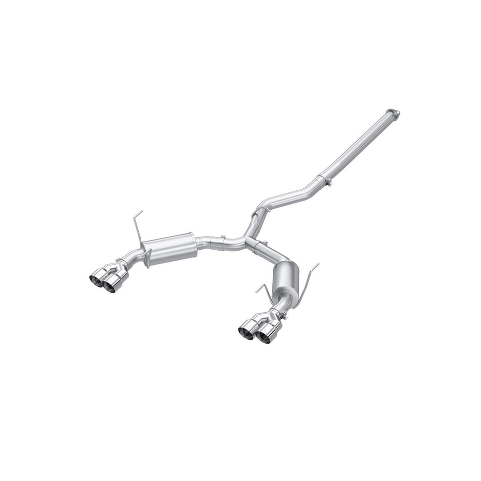 MBRP 3-Inch Cat-Back Exhaust Quad Armor Pro 2.4L 2022-2025 Subaru WRX T304 Stainless Steel 4-Inch 22-Up Subaru WRX 2.4L T304 Stainless Steel 3 Inch Cat-Back Dual Split Rear Quad Tips Street Profile