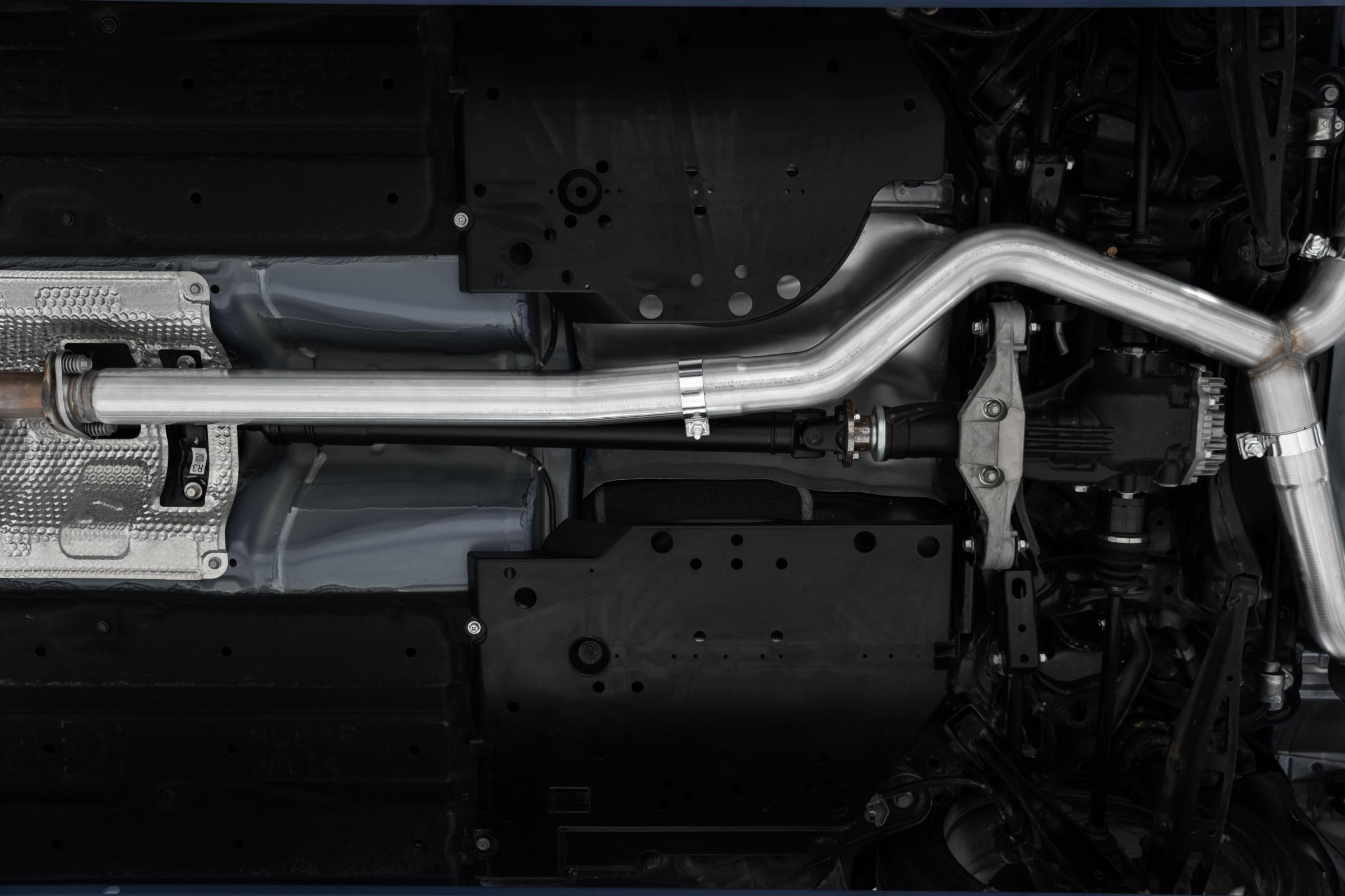 MBRP 3-Inch Cat-Back Exhaust Quad Armor Pro 2.4L 2022-2025 Subaru WRX T304 Stainless Steel 4-Inch 22-Up Subaru WRX 2.4L T304 Stainless Steel 3 Inch Cat-Back Dual Split Rear Quad Carbon Fiber Tips Street Profile