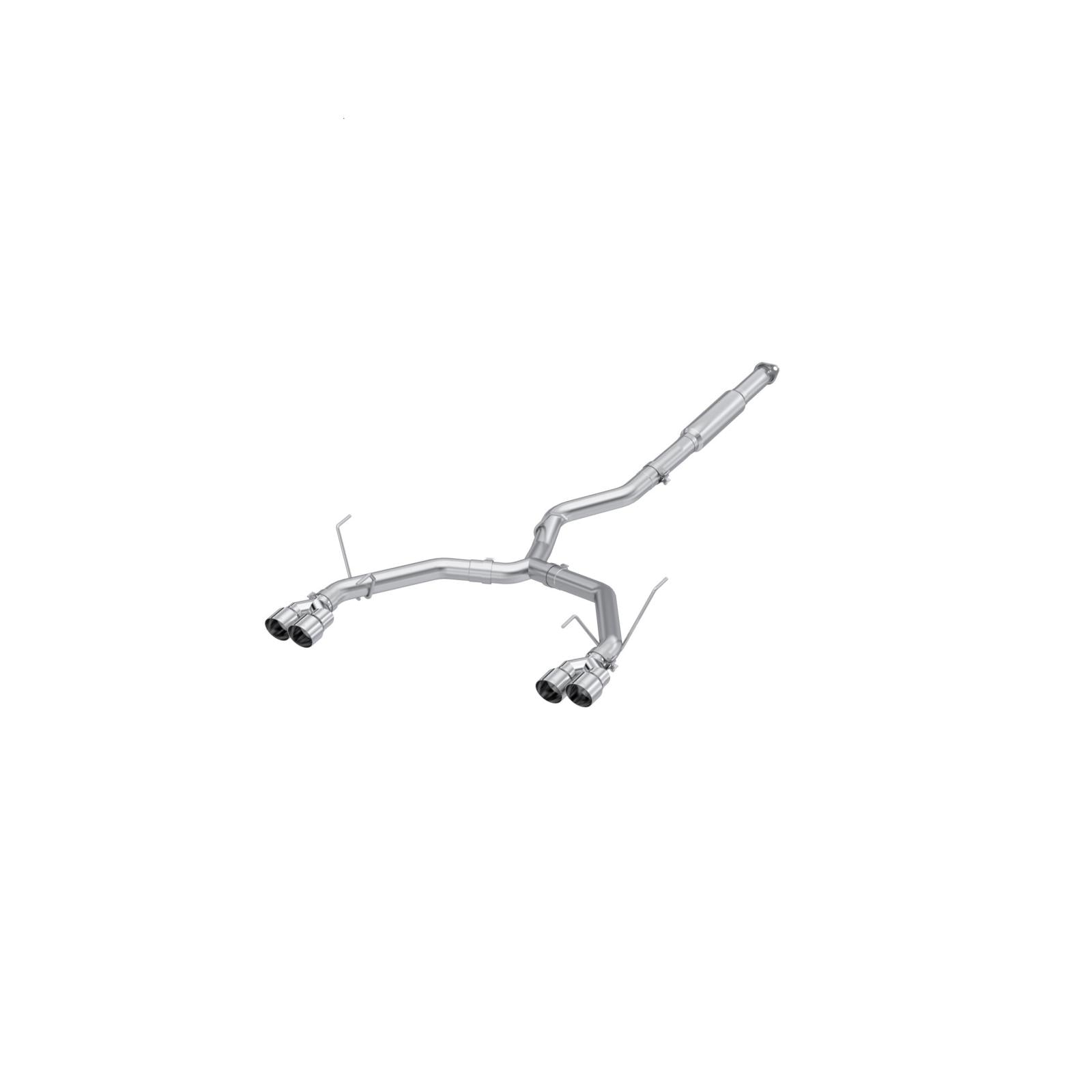 MBRP 3-Inch Cat-Back Exhaust Quad Armor Pro 2.4L 2022-2025 Subaru WRX T304 Stainless Steel Rear