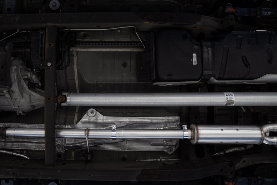 MBRP 2.5-Inch|3-Inch Cat-Back Exhaust Quad Armor Pro 5.3L Gas 2019-2026 Chevy Silverado 1500; 2022 Chevy Silverado 1500 LTD; 2019-2026 GMC Sierra 1500; 2022 GMC Sierra 1500 Limited