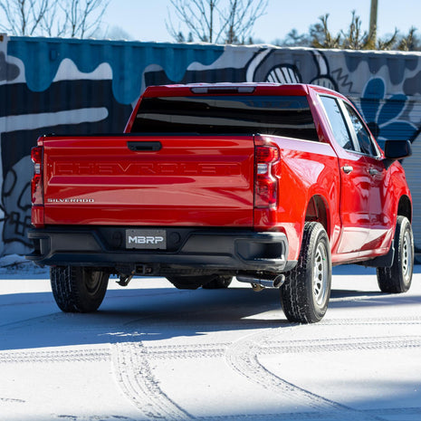 MBRP 3-Inch Cat-Back Exhaust Single Side Exit Armor Lite 2.7L Gas 2019-2026 Chevy Silverado 1500; 2019-2026 GMC Sierra 1500