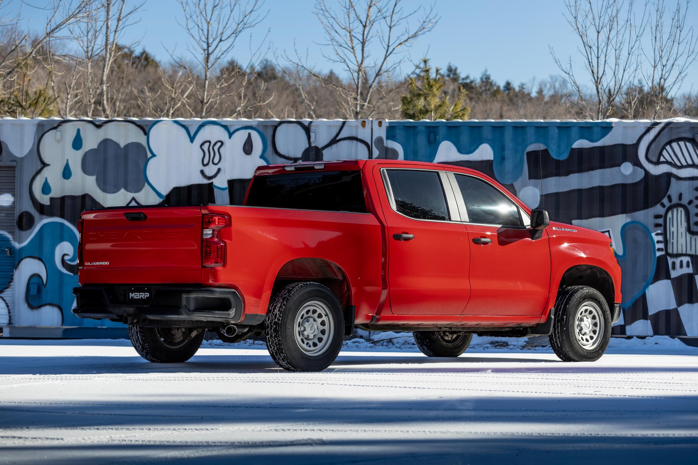 MBRP 3-Inch Cat-Back Exhaust Single Side Exit Armor Lite 2.7L Gas 2019-2026 Chevy Silverado 1500; 2019-2026 GMC Sierra 1500
