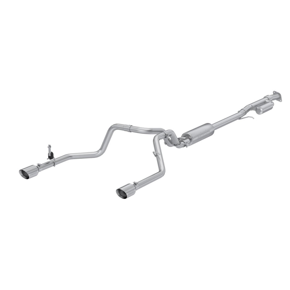 MBRP 3-Inch Cat-Back Exhaust Dual Split Rear Exit Armor Pro 2.7L 2019-2026 Chevy Silverado 1500; 2019-2026 GMC Sierra 1500