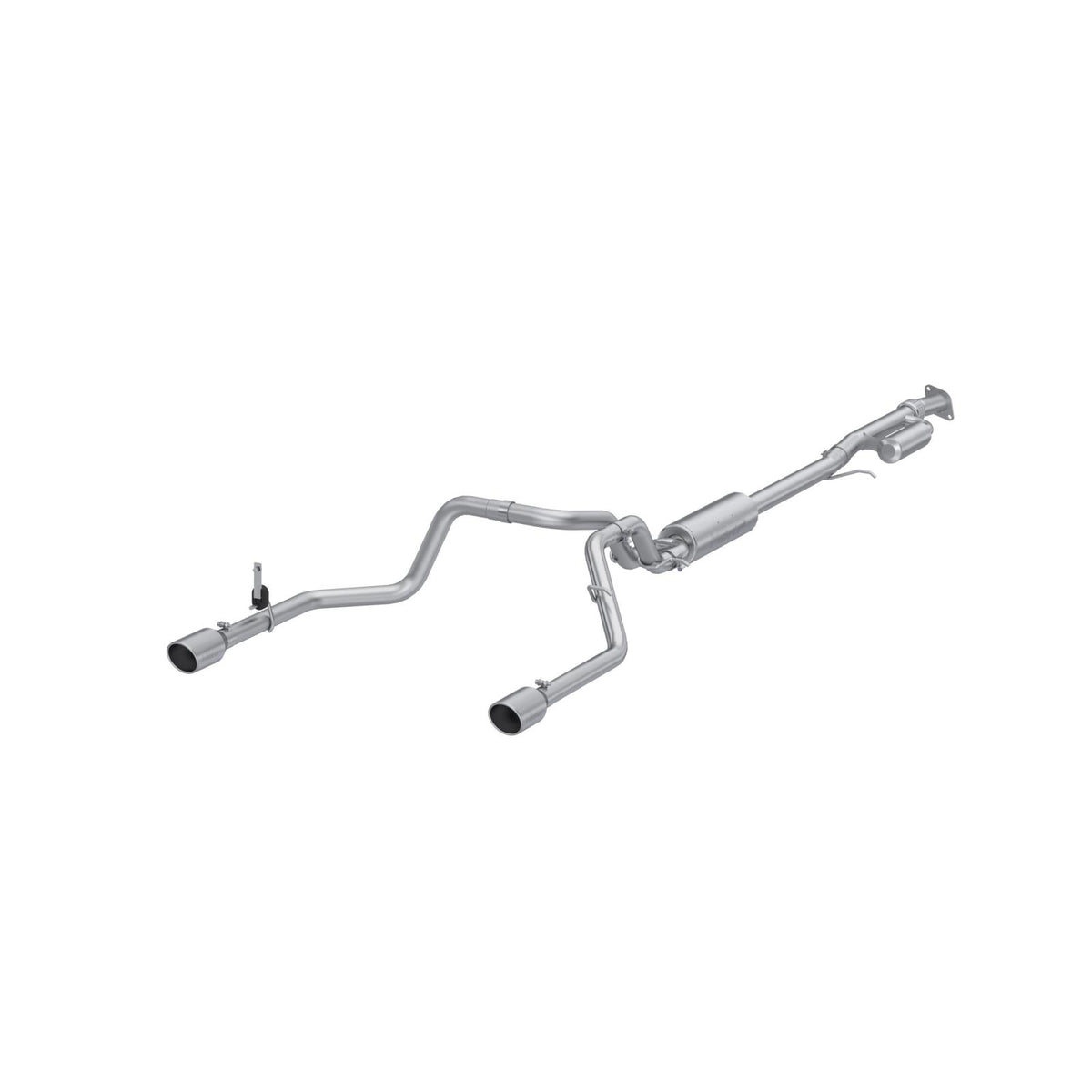 MBRP 3-Inch Cat-Back Exhaust Dual Split Rear Exit Armor Lite 2.7L 2019-2026 Chevy Silverado 1500; 2019-2026 GMC Sierra 1500