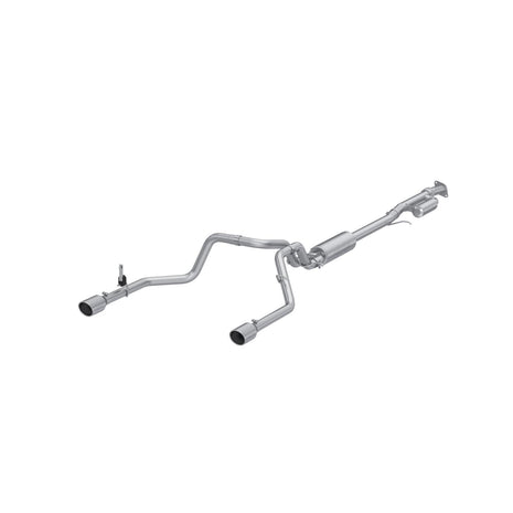 MBRP 3-Inch Cat-Back Exhaust Dual Split Rear Exit Armor Lite 2.7L 2019-2026 Chevy Silverado 1500; 2019-2026 GMC Sierra 1500