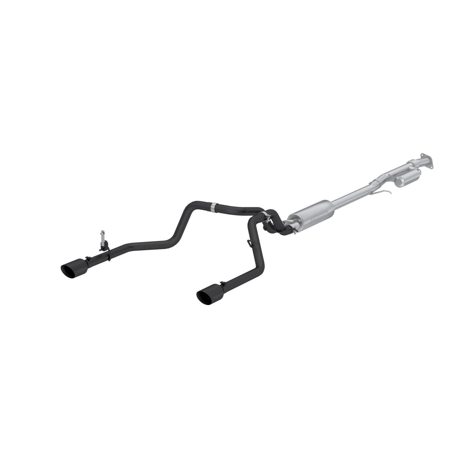MBRP 3-Inch Cat-Back Exhaust Dual Split Rear Exit Armor Black 2.7L 2019-2026 Chevy Silverado 1500; 2019-2026 GMC Sierra 1500