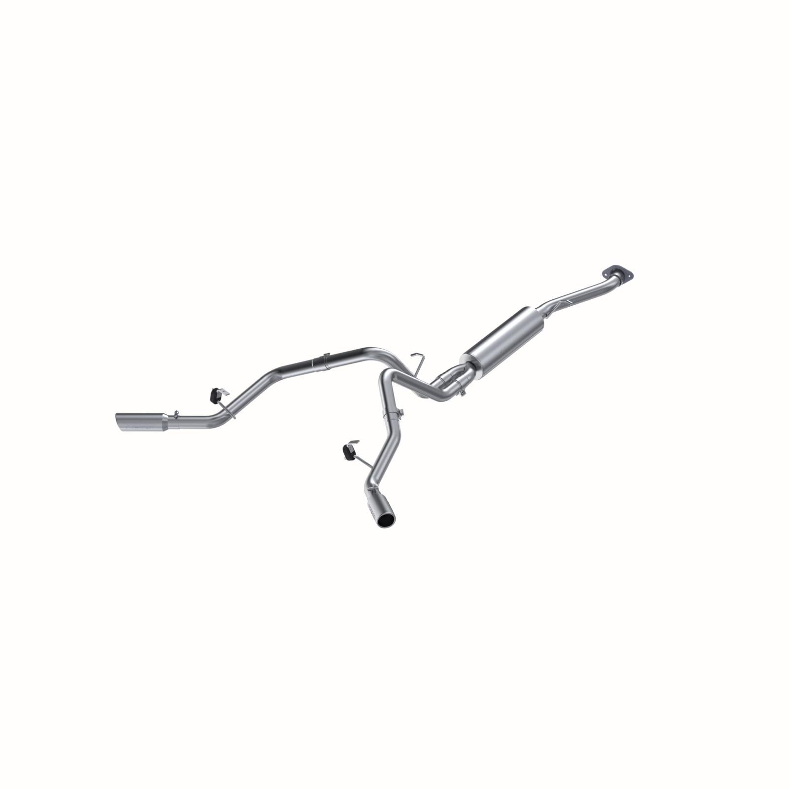 MBRP 2.5-Inch Cat-Back Exhaust Dual Armor Lite 4.8L/5.3L Gas 2003-2006 Chevy Silverado 1500; 2007 Chevy Silverado 1500 Classic; 2003-2006 GMC Sierra 1500; 2007 GMC Sierra 1500 Classic Aluminized Steel Single Cab