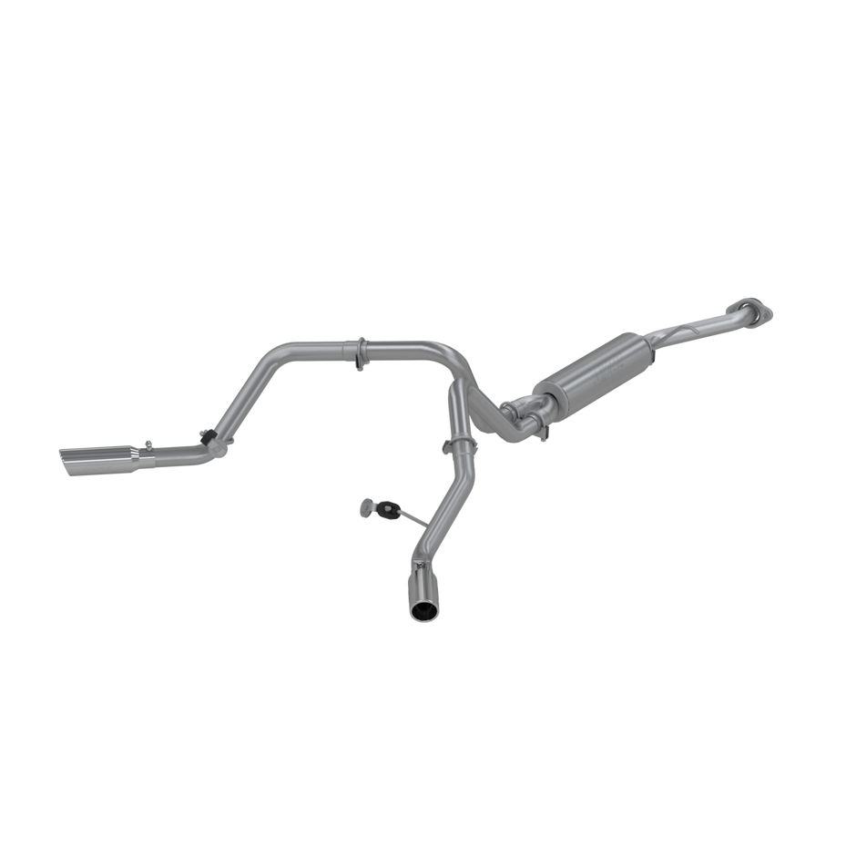 MBRP 2.5-Inch Cat-Back Exhaust Dual Armor Lite 4.8L/5.3L Gas 2003-2006 Chevy Silverado 1500; 2007 Chevy Silverado 1500 Classic; 2003-2006 GMC Sierra 1500; 2007 GMC Sierra 1500 Classic Aluminized Steel Single Cab