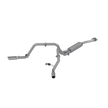 MBRP 2.5-Inch Cat-Back Exhaust Dual Armor Lite 4.8L/5.3L Gas 2003-2006 Chevy Silverado 1500; 2007 Chevy Silverado 1500 Classic; 2003-2006 GMC Sierra 1500; 2007 GMC Sierra 1500 Classic Aluminized Steel Single Cab
