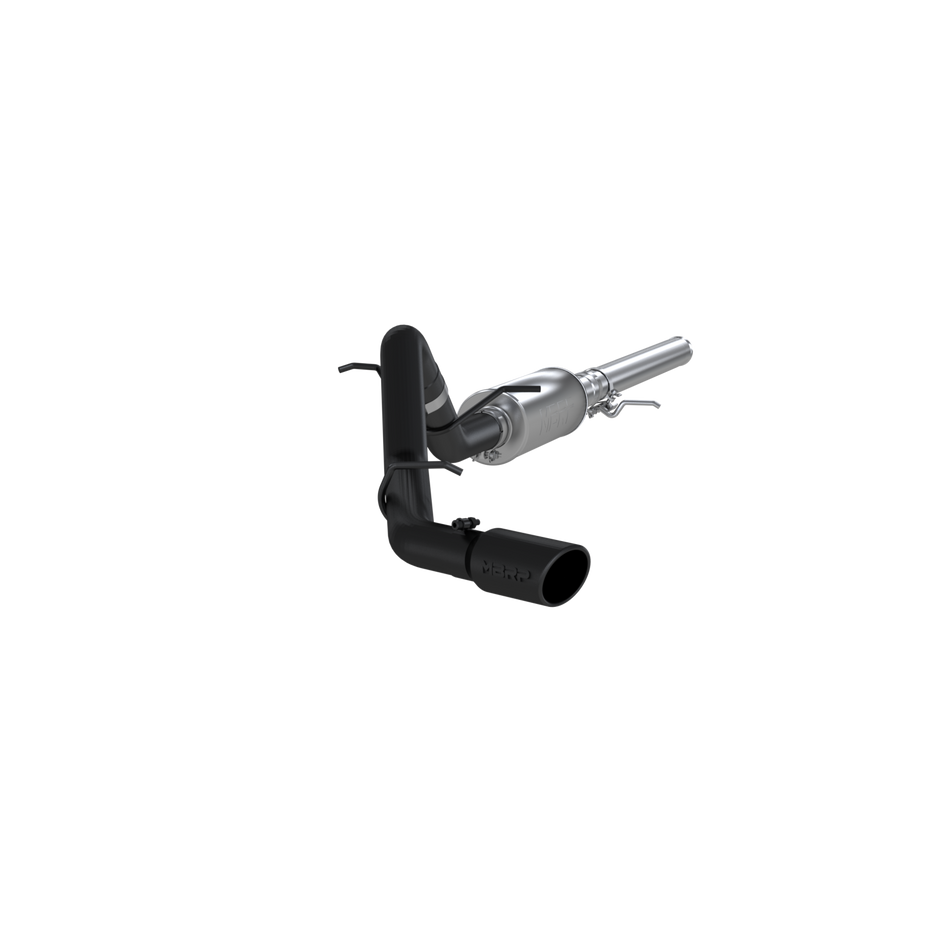 MBRP 3-Inch Cat-Back Exhaust Single Side Exit Armor Black 4.3L/5.3L Gas 2014-2018 Chevy Silverado 1500; 2019 Chevy Silverado 1500 LD; 2014-2018 GMC Sierra 1500; 2019 GMC Sierra 1500 Limited