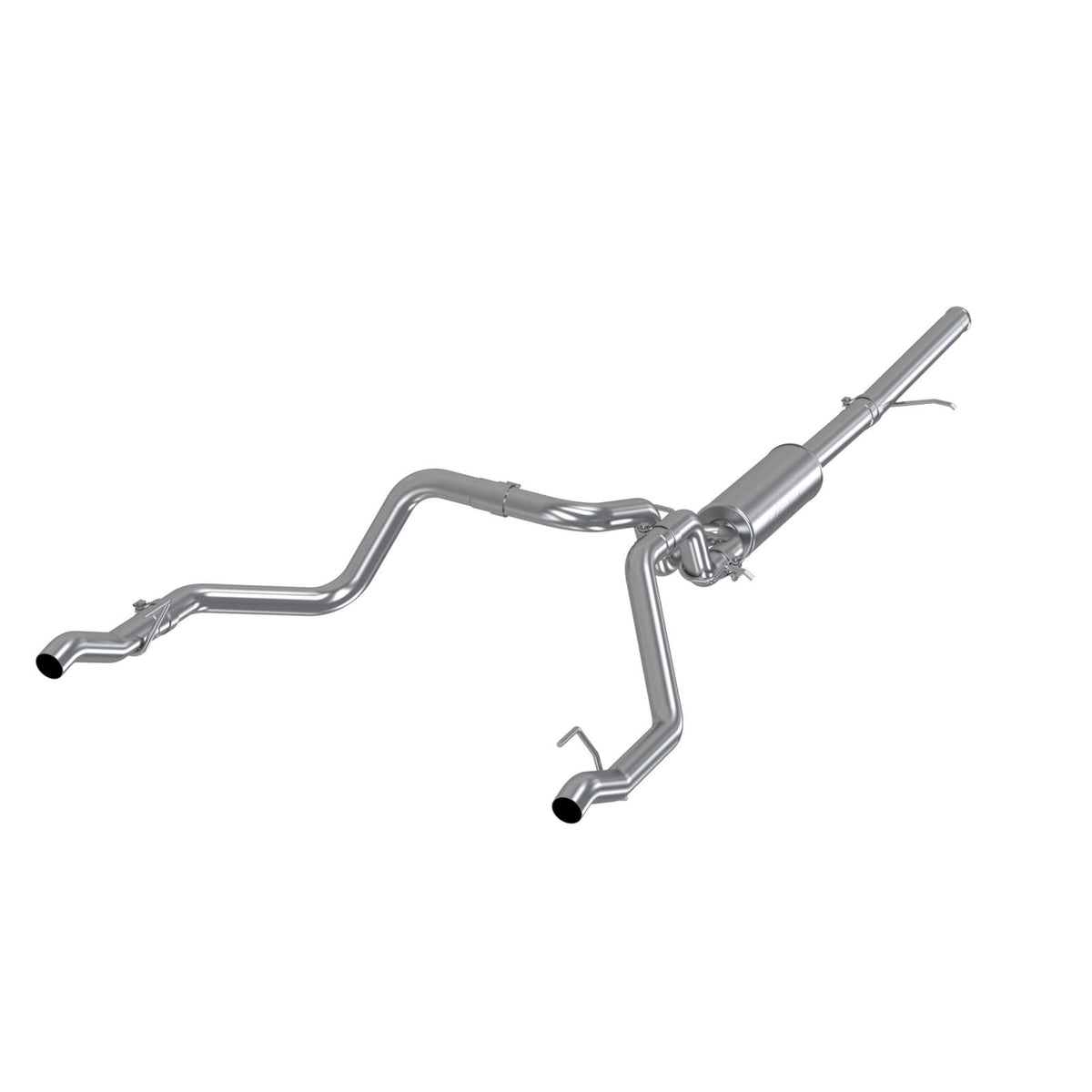 MBRP 2.5-Inch Cat-Back Exhaust Dual Armor Plus 5.3L Gas 2019-2026 Chevy Silverado 1500; 2022 Chevy Silverado 1500 LTD; 2019-2026 GMC Sierra 1500; 2022 GMC Sierra 1500 Limited
