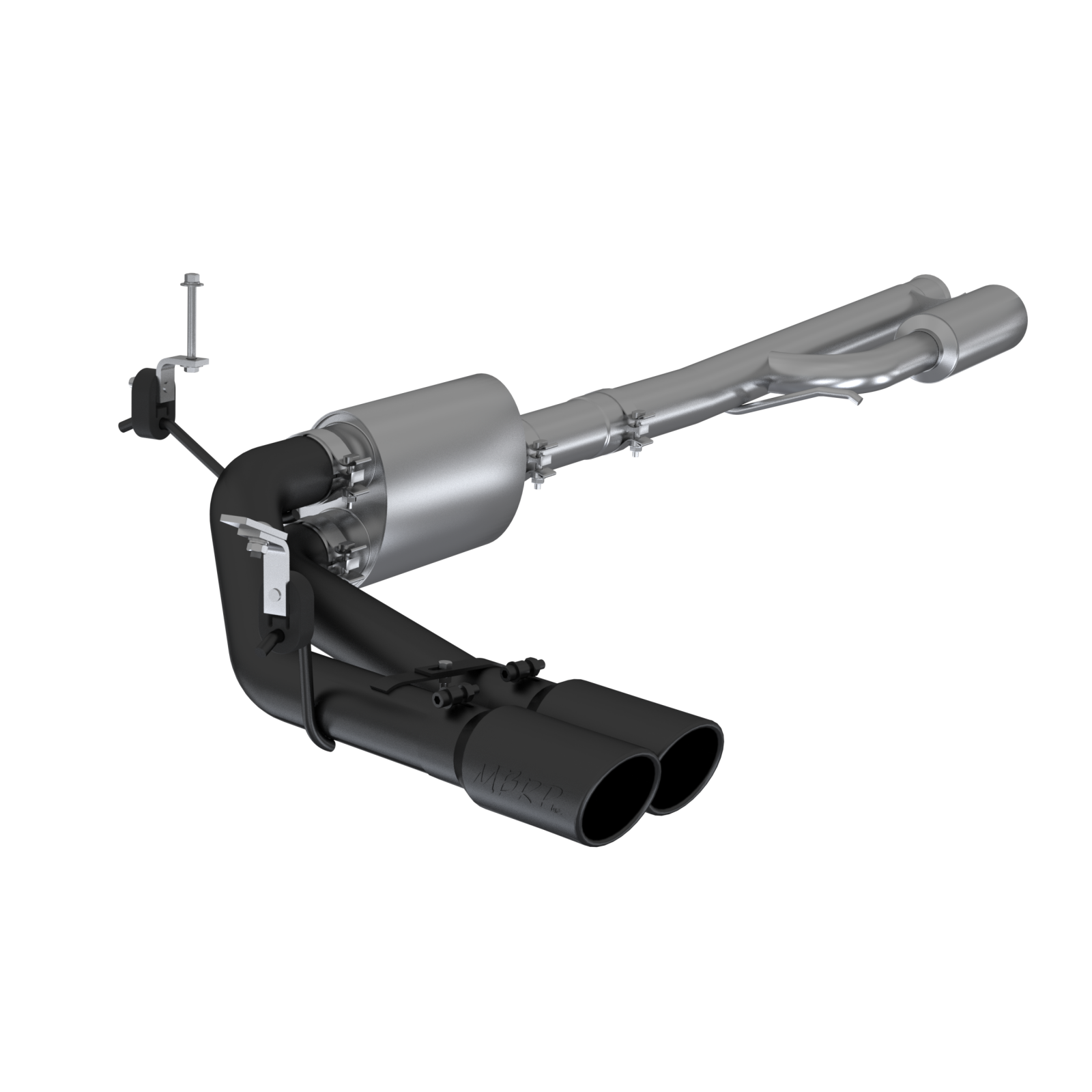 MBRP 3-Inch Cat-Back Exhaust Side Exit Armor Black 4.3L/5.3L Gas 2019-2026 Chevy Silverado 1500; 2022 Chevy Silverado 1500 LTD; 2019-2026 GMC Sierra 1500; 2022 GMC Sierra 1500 Limited