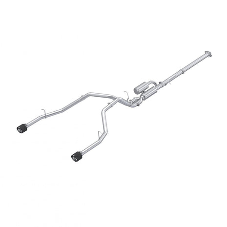 MBRP 3-Inch Cat-Back Exhaust Armor Pro 3.0L 2025-2026 Ram 1500 T304 Stainless Steel Polished Rear 2.5-Inch 2025-Up Ram 1500 3.0L SST SO Armor Pro 3 inch Cat-back 2.5 Inch Dual Split Rear Exhaust with Carbon Fiber Tips