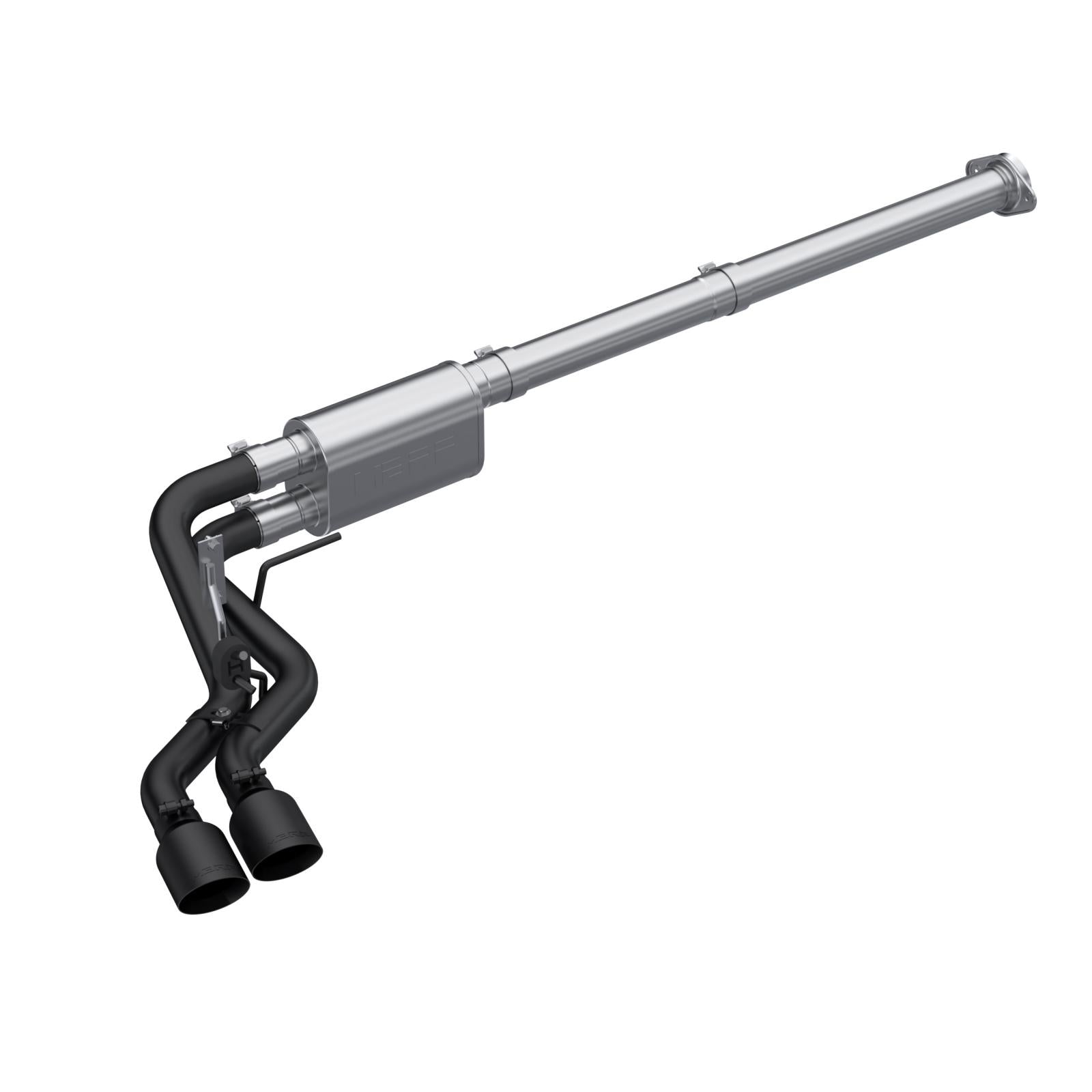 MBRP 3-Inch Cat-Back Exhaust Dual Armor Black 2.7L/3.5L/5.0L EcoBoost/Gas 2021-2026 Ford F-150 Aluminized Steel Black Coated 2.5-Inch 4-Inch 3 inch Cat-Back 2.5 inch Dual Pre-Axle (Race Profile) Black Coated 21-Up F-150