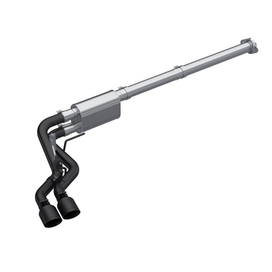 MBRP 3-Inch Cat-Back Exhaust Dual Armor Black 2.7L/3.5L/5.0L EcoBoost/Gas 2021-2026 Ford F-150 Aluminized Steel Black Coated 2.5-Inch 4-Inch 3 inch Cat-Back 2.5 inch Dual Pre-Axle (Race Profile) Black Coated 21-Up F-150