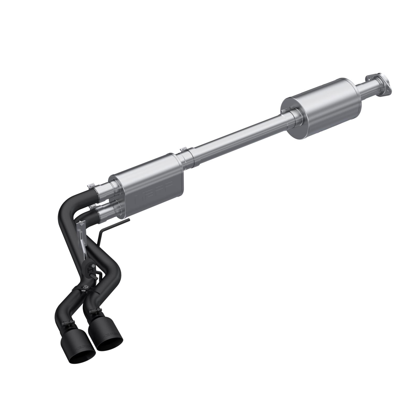 MBRP 3-Inch Cat-Back Exhaust Dual Armor Black 2.7L/3.5L/5.0L EcoBoost/Gas 2021-2026 Ford F-150 Aluminized Steel Black Coated 2.5-Inch 4-Inch 3 inch Cat-Back 2.5 inch Dual Pre-Axle (Street Profile) 21-UP F-150 Black Coated