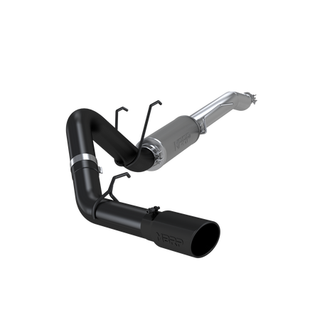 MBRP 4-Inch Resonator Single Side Exit Armor Black 6.2L/6.8L/7.3L Gas 2017-2026 Ford F-250 Super Duty/F-350 Super Duty