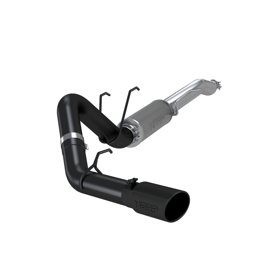 MBRP 4-Inch Resonator Single Side Exit Armor Black 6.2L/6.8L/7.3L Gas 2017-2026 Ford F-250 Super Duty/F-350 Super Duty