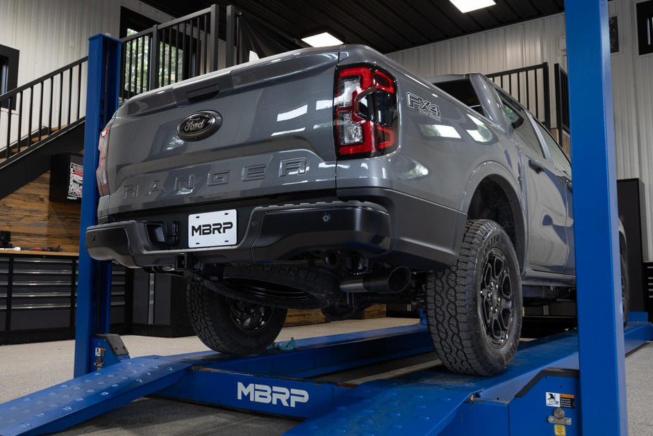 MBRP Cat-Back Exhaust Single Side Armor Black 2.7L 2024-2026 Ford Ranger