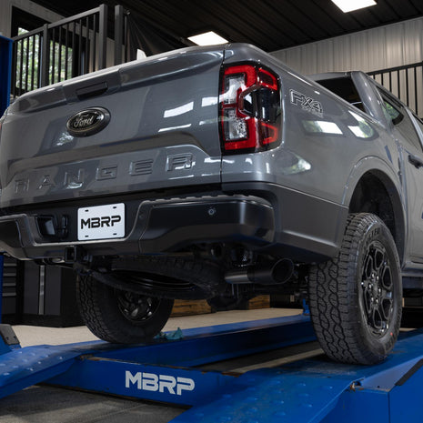 MBRP Cat-Back Exhaust Single Side Armor Black 2.7L 2024-2026 Ford Ranger