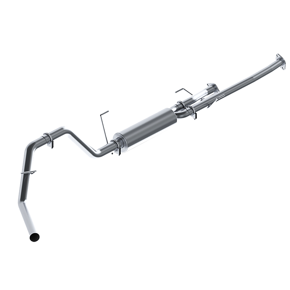 MBRP 3-Inch Cat-Back Exhaust Single Side Armor Lite 4.6L/5.7L Gas 2009-2021 Toyota Tundra Aluminized Steel Crew Cab, Extended Cab, Standard Cab Short Bed Cat Back Exhaust System Single Side No Tip Aluminized Steel For 09-21 Toyota Tundra