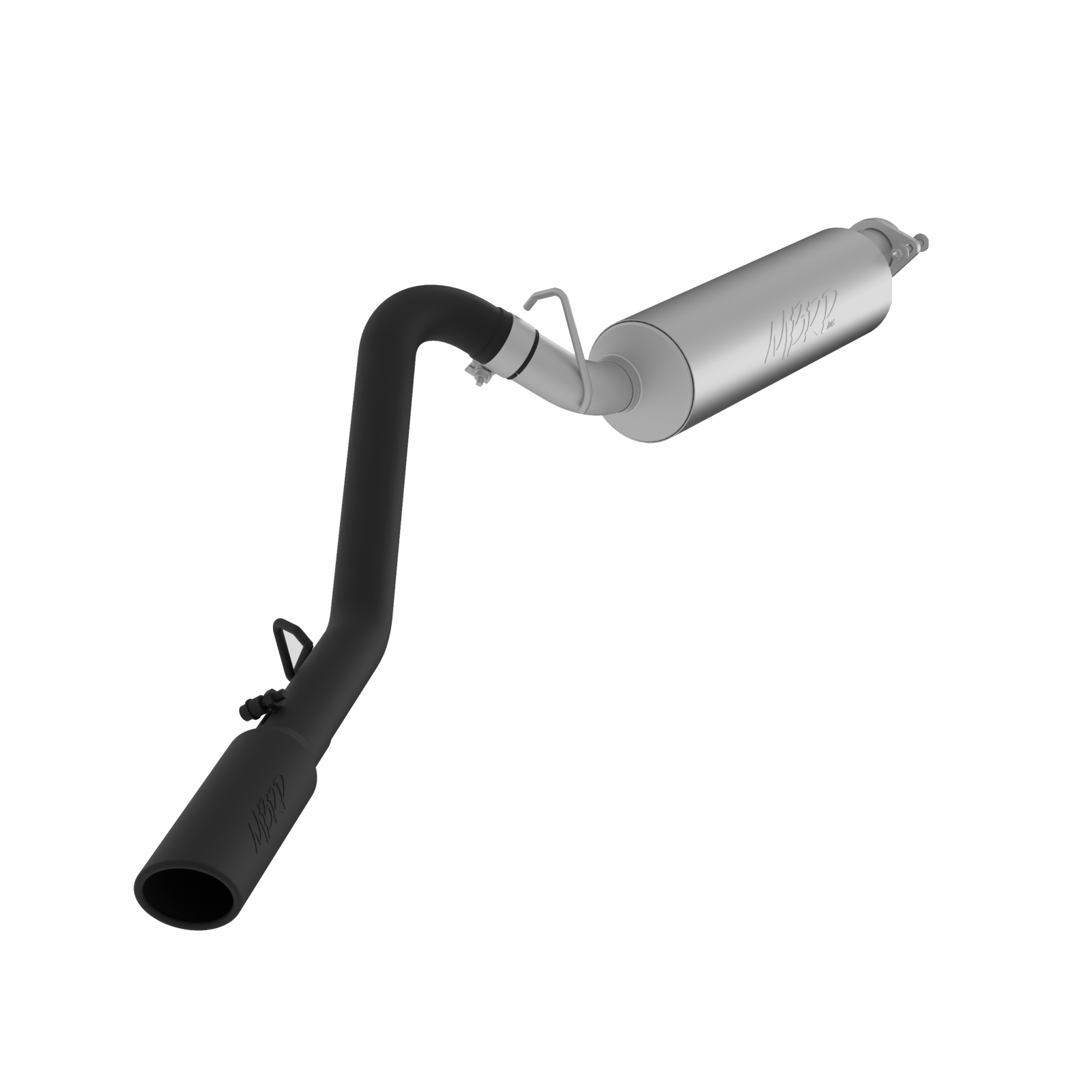 MBRP 2.5-Inch Cat-Back Exhaust Single Side Armor Black 2.5L/4.0L Gas 2000-2006 Jeep TJ/Wrangler