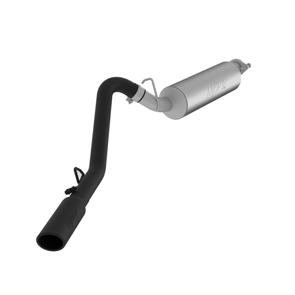 MBRP 2.5-Inch Cat-Back Exhaust Single Side Armor Black 2.5L/4.0L Gas 2000-2006 Jeep TJ/Wrangler