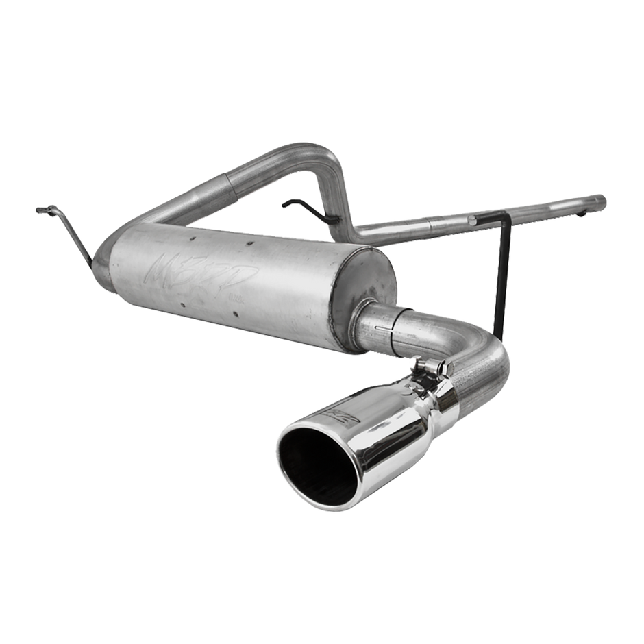 MBRP 2.5-Inch Cat-Back Exhaust Single Side Armor Lite 3.8L Gas 2007-2011 Jeep Wrangler