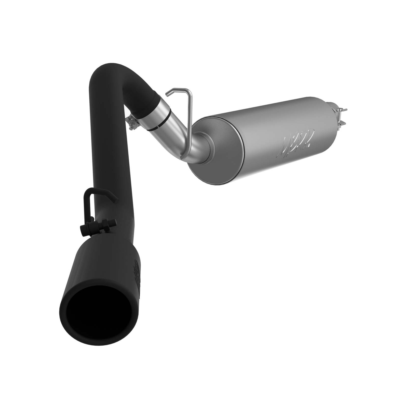 MBRP 2.5-Inch Cat-Back Exhaust Single Side Armor Black 2.5L/4.0L Gas 1997-1999 Jeep TJ/Wrangler