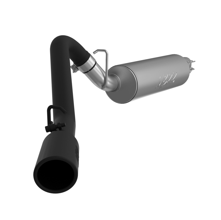 MBRP 2.5-Inch Cat-Back Exhaust Single Side Armor Black 2.5L/4.0L Gas 1997-1999 Jeep TJ/Wrangler