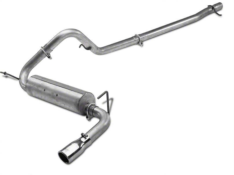 MBRP 2.5-Inch Cat-Back Exhaust Single Rear Exit Armor Lite 3.6L Gas 2012-2017 Jeep Wrangler; 2018 Jeep Wrangler JK Aluminized Steel 3.75-Inch