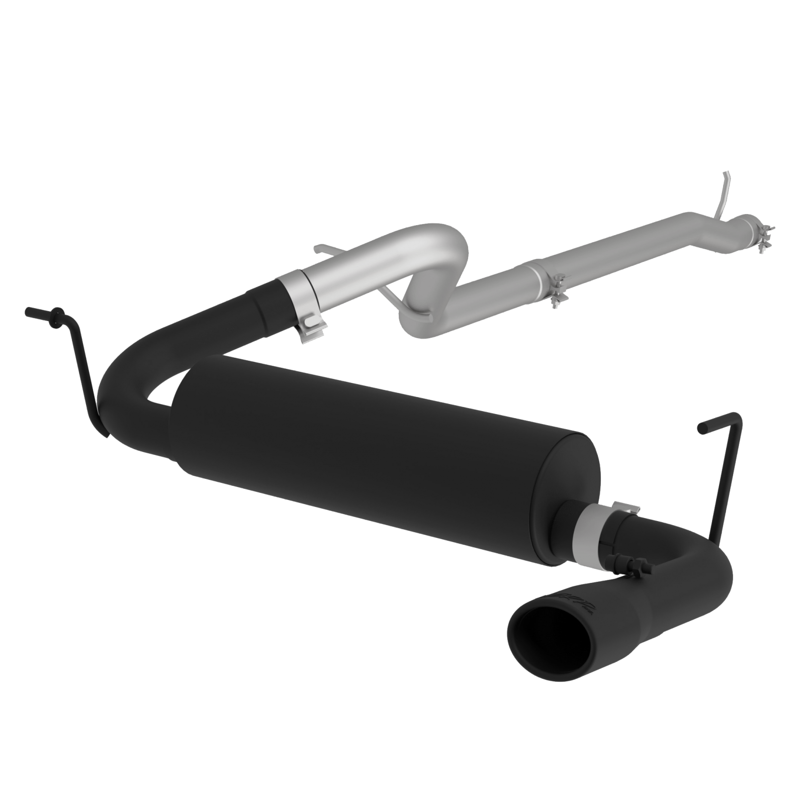 MBRP 2.5-Inch Cat-Back Exhaust Single Rear Exit Armor Black 3.6L Gas 2012-2017 Jeep Wrangler; 2018 Jeep Wrangler JK